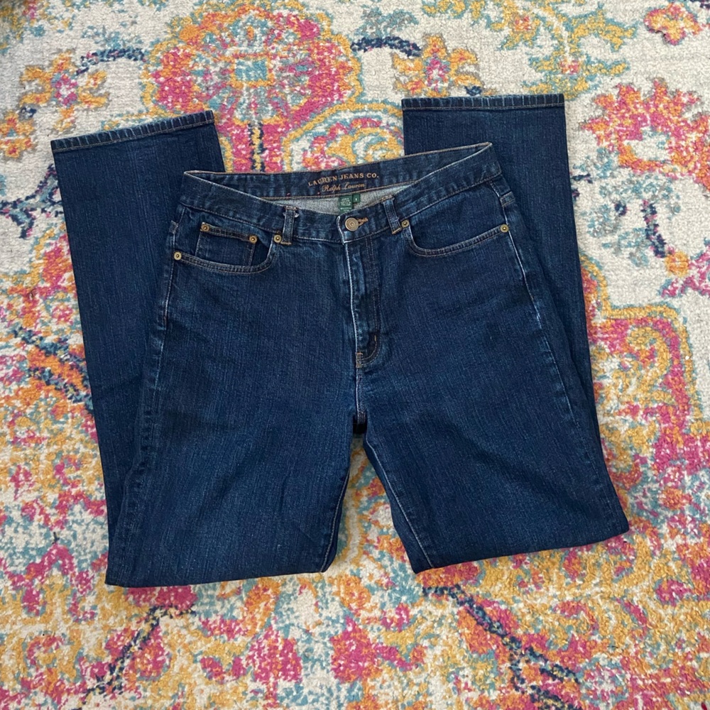 Dark Wash Straight Classic Blue Denim Jeans